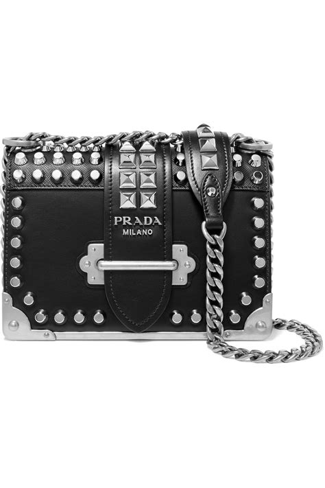 prada cahier studded black|prada cahier bags.